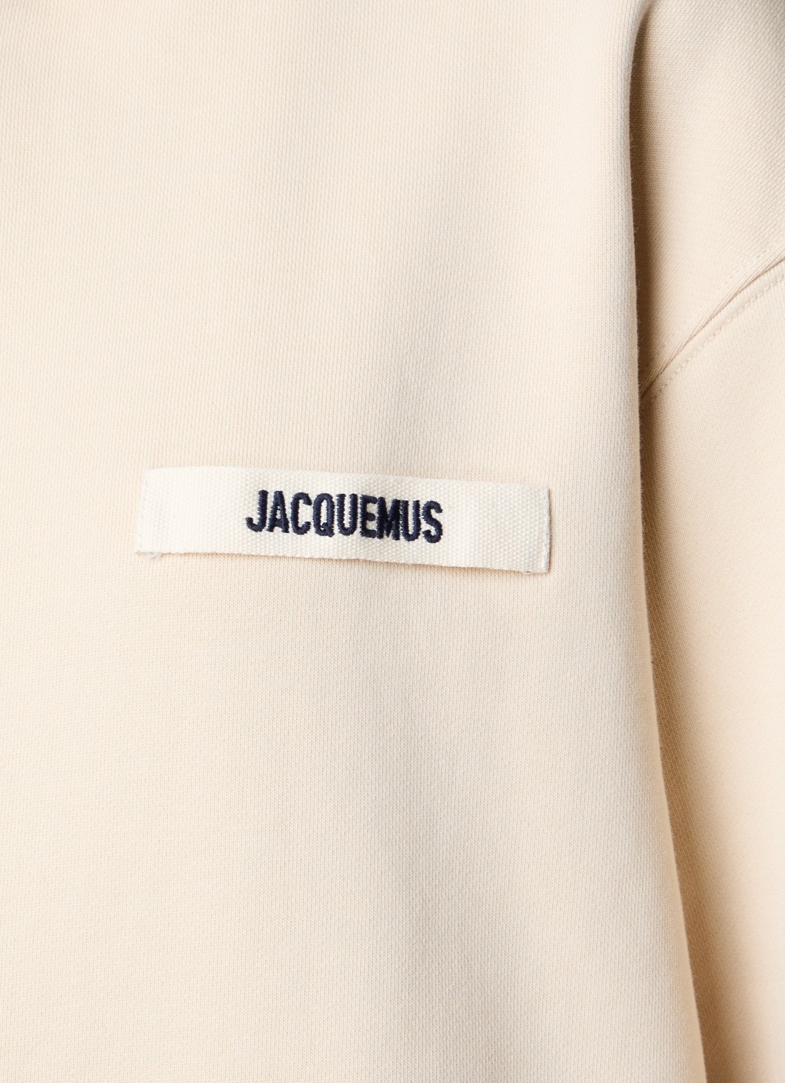 Jacquemus Hoodie met logo - detail 4 beige