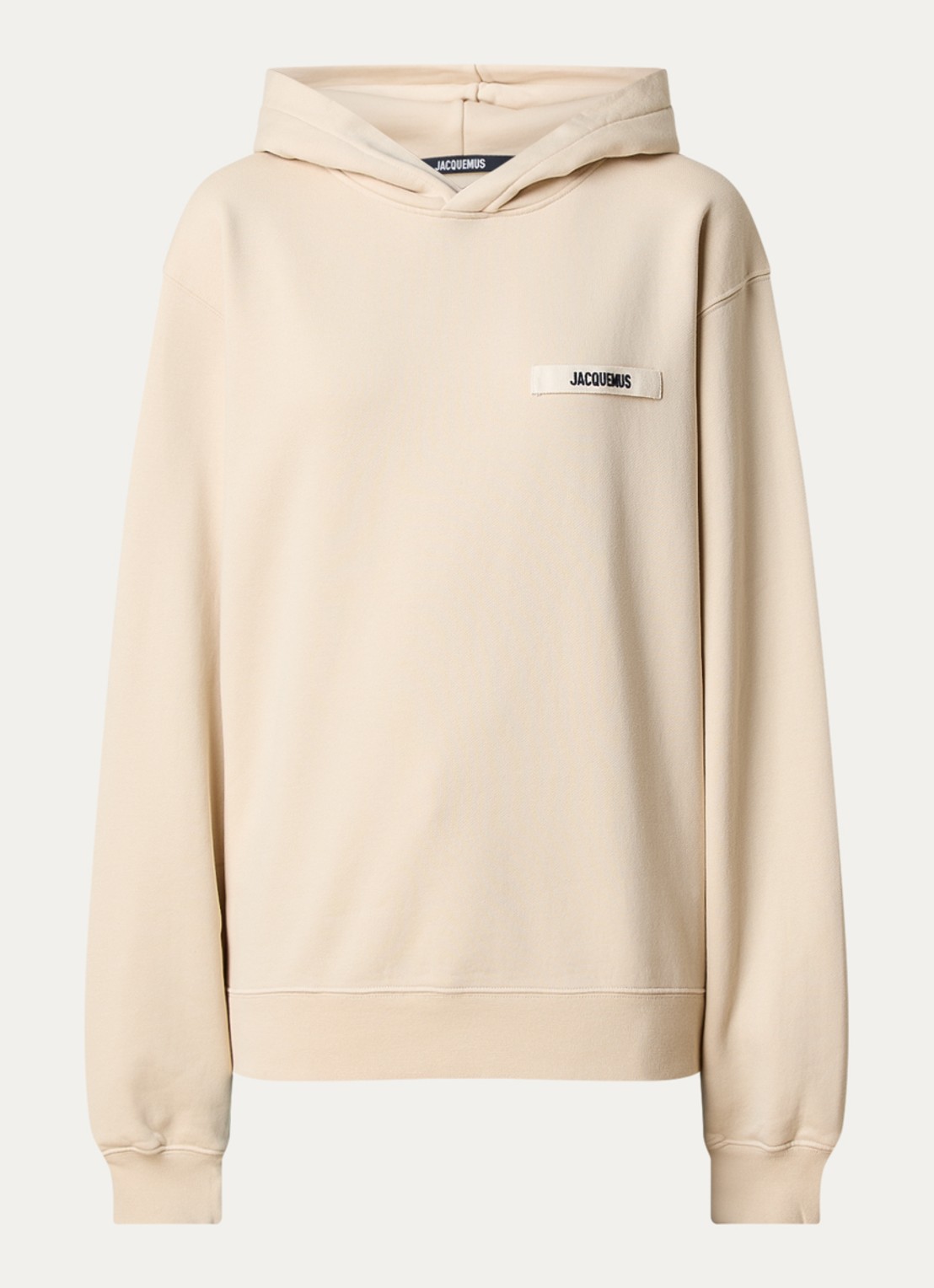 Jacquemus Hoodie met logo - voorkant 5 beige