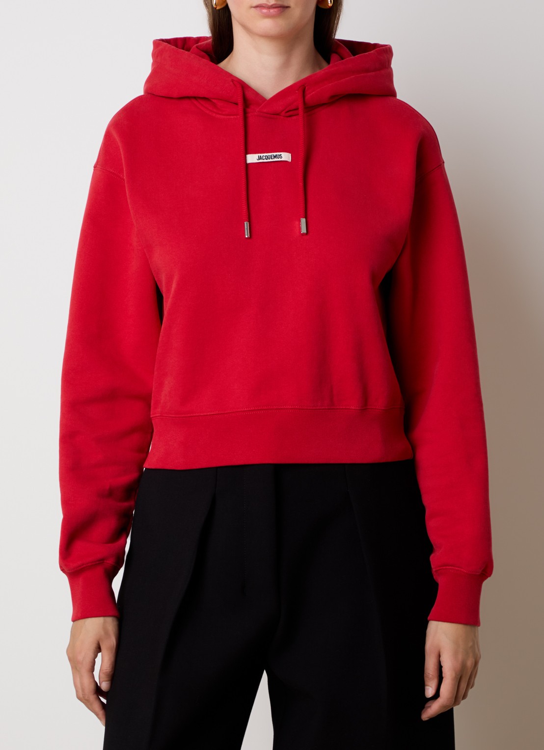 Jacquemus Hoodie met logo - detail 2 rood