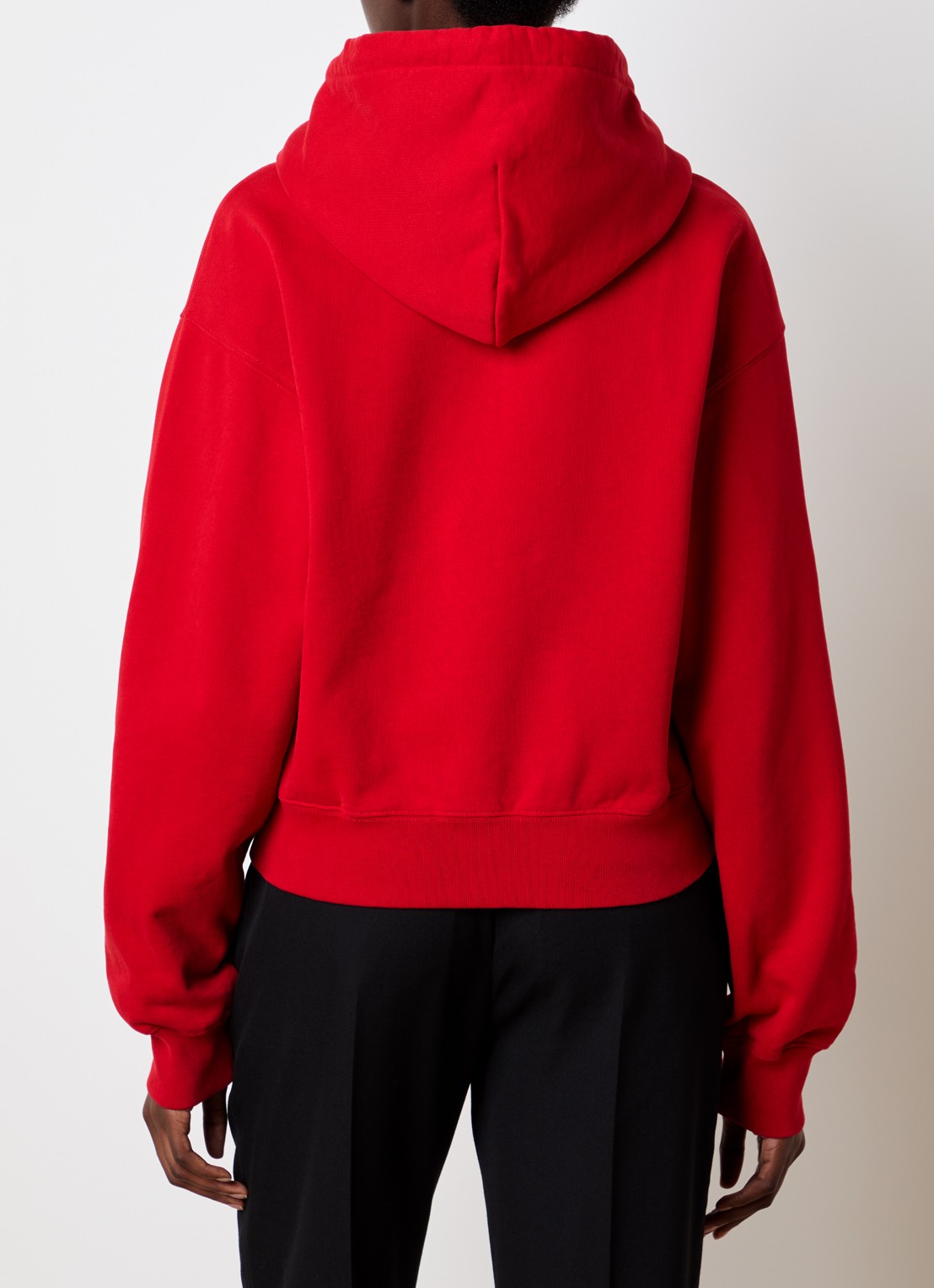Jacquemus Hoodie met logo - achterkant donkerrood