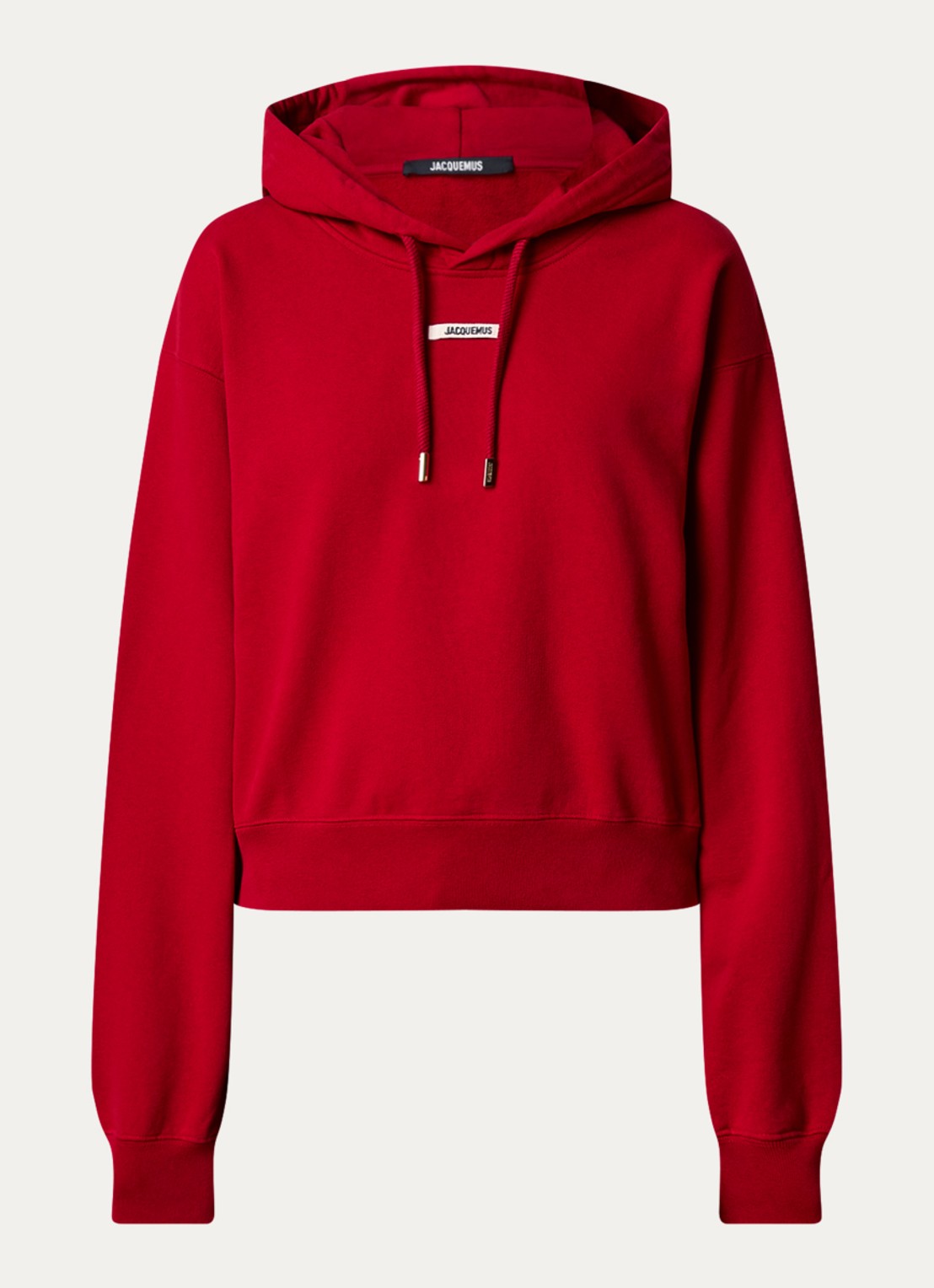 Jacquemus Hoodie met logo - voorkant 2 donkerrood