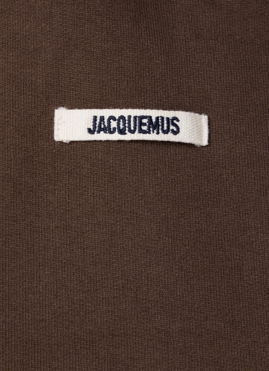 Jacquemus Hoodie met logo - detail 4 donkerbruin