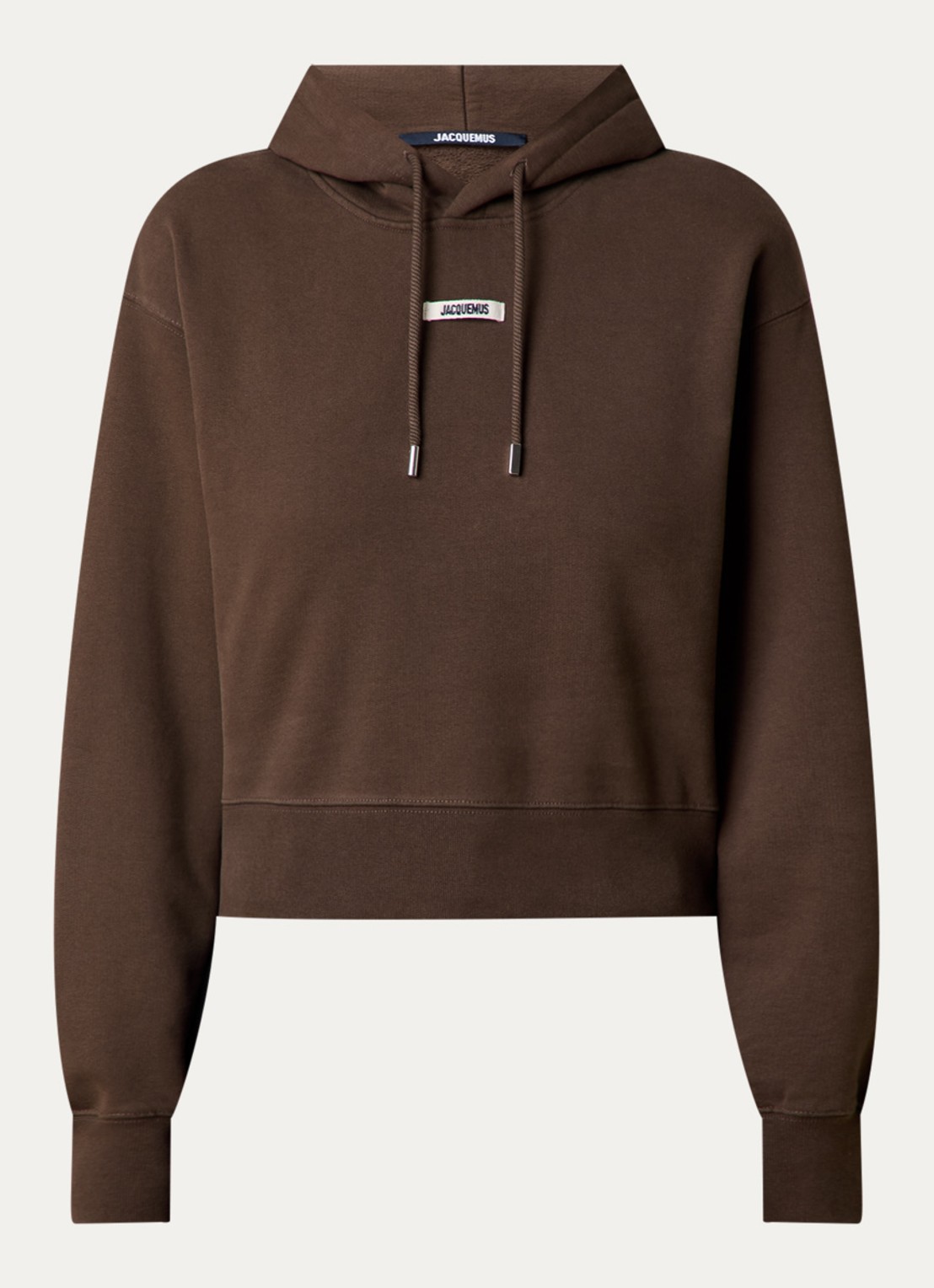 Jacquemus Hoodie met logo - voorkant 5 donkerbruin