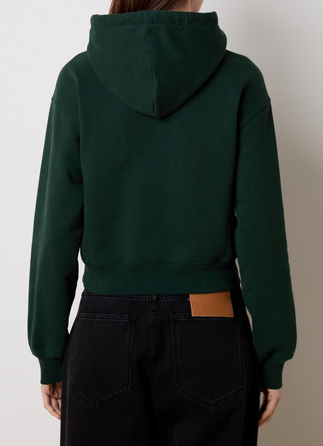 Jacquemus Hoodie met logo - achterkant donkergroen