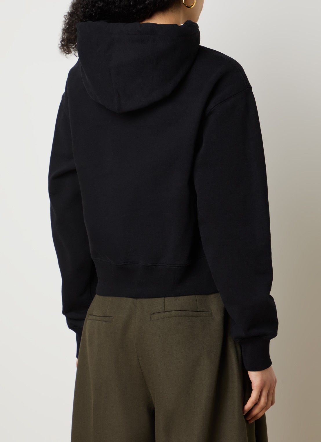 Jacquemus Hoodie met logo - achterkant 6 zwart