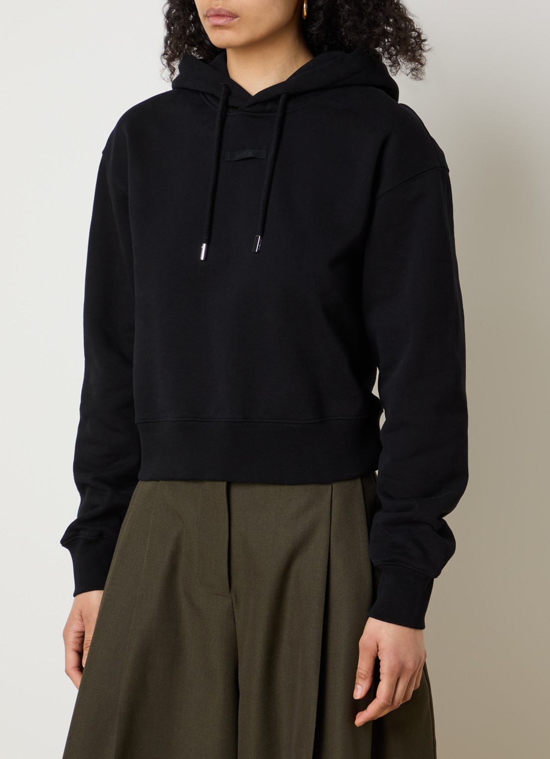 Jacquemus Hoodie met logo - detail 3 zwart