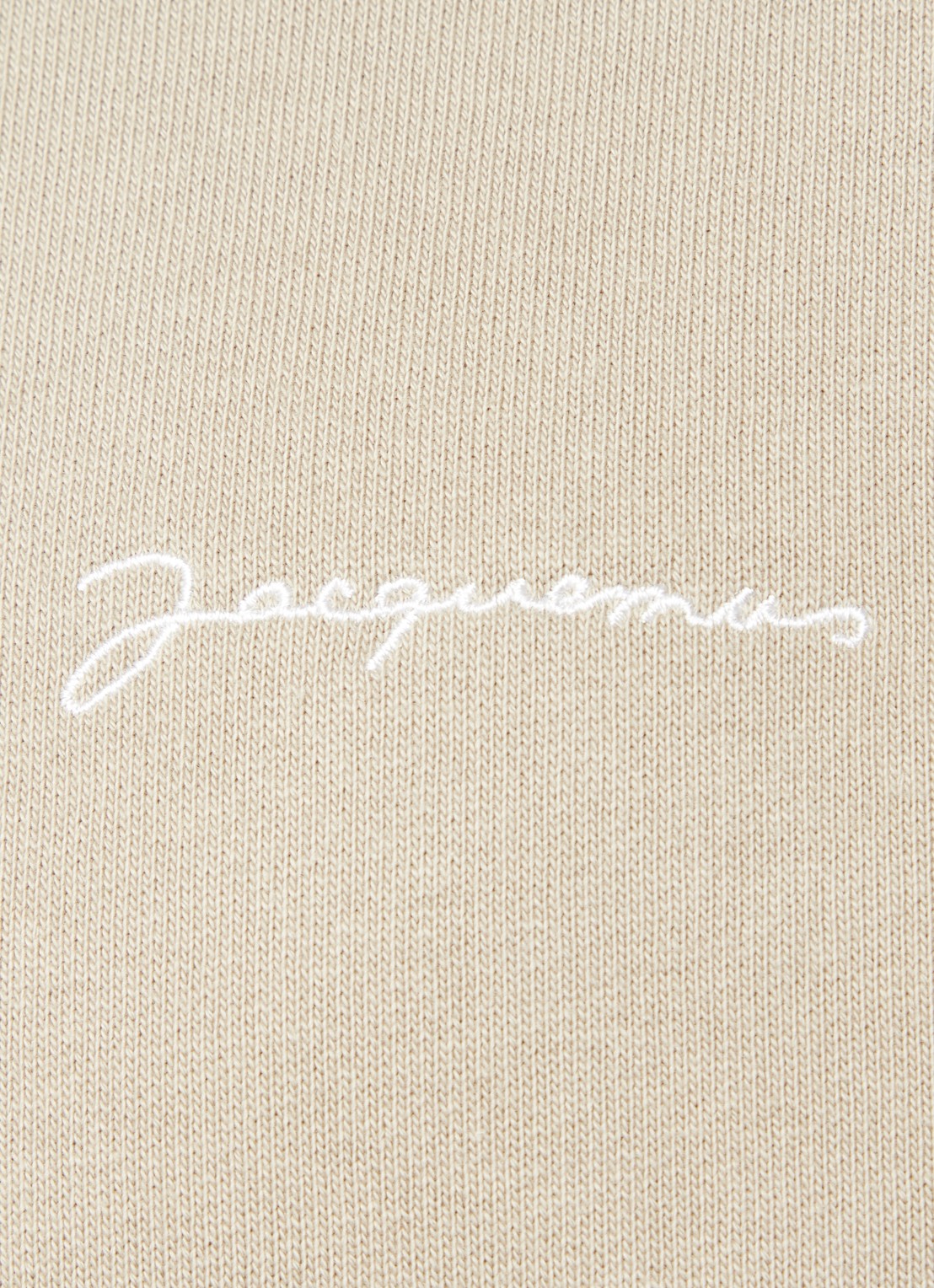Jacquemus Hoodie van  katoen met logoborduring - detail 5 khaki