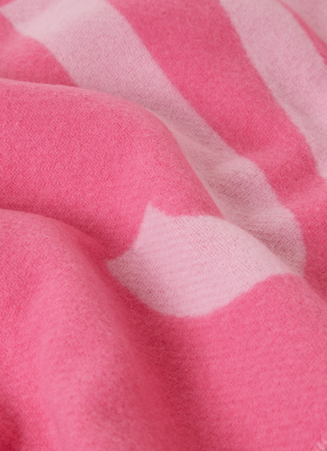 Jacquemus L'Echarpe sjaal van scheerwol met logoprint 180 x 35 cm - detail 4 roze