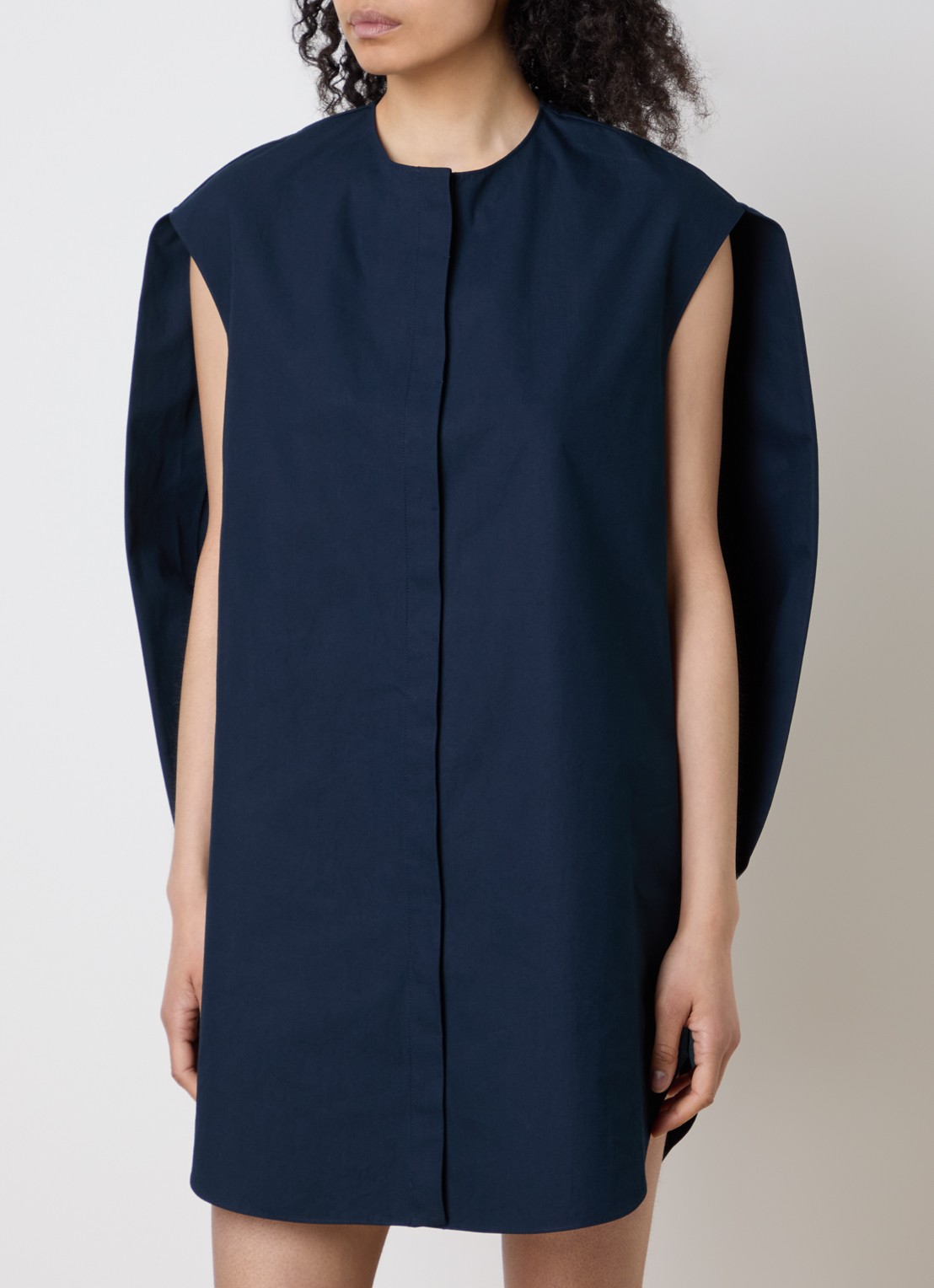 Jacquemus La Berlinglot mini blousejurk  - detail 4 donkerblauw