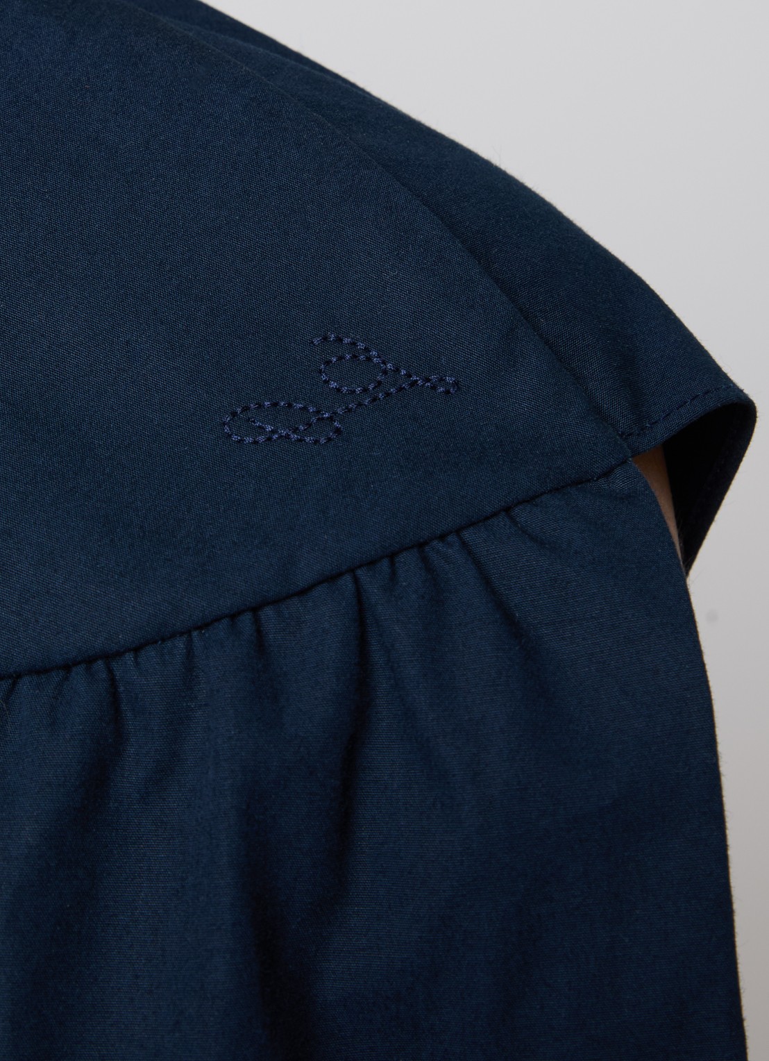 Jacquemus La Berlinglot mini blousejurk  - detail 5 donkerblauw