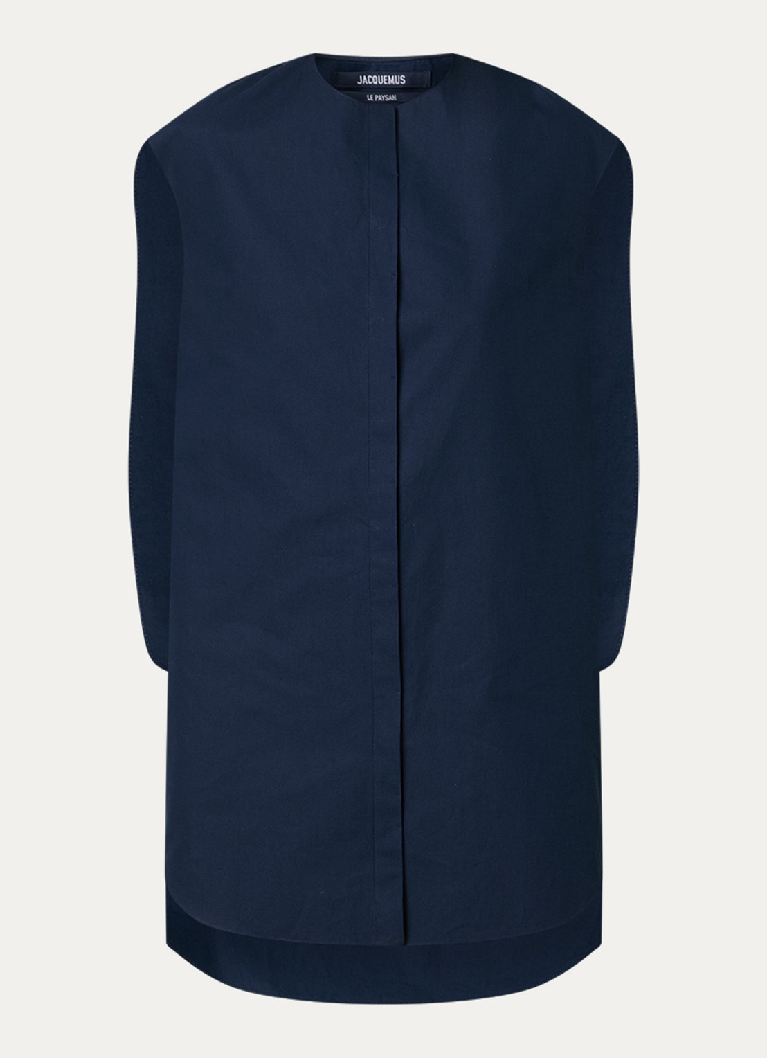 Jacquemus La Berlinglot mini blousejurk  - voorkant donkerblauw
