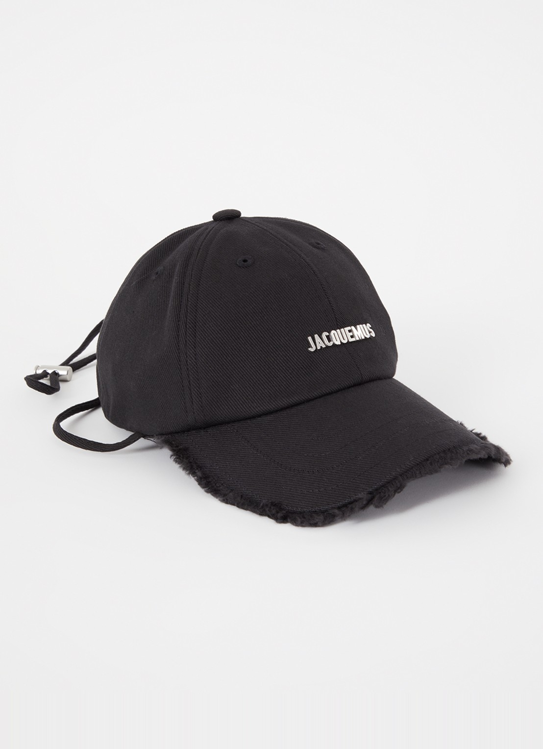 Jacquemus La Casquette Artichaut pet met logo - voorkant 2 zwart