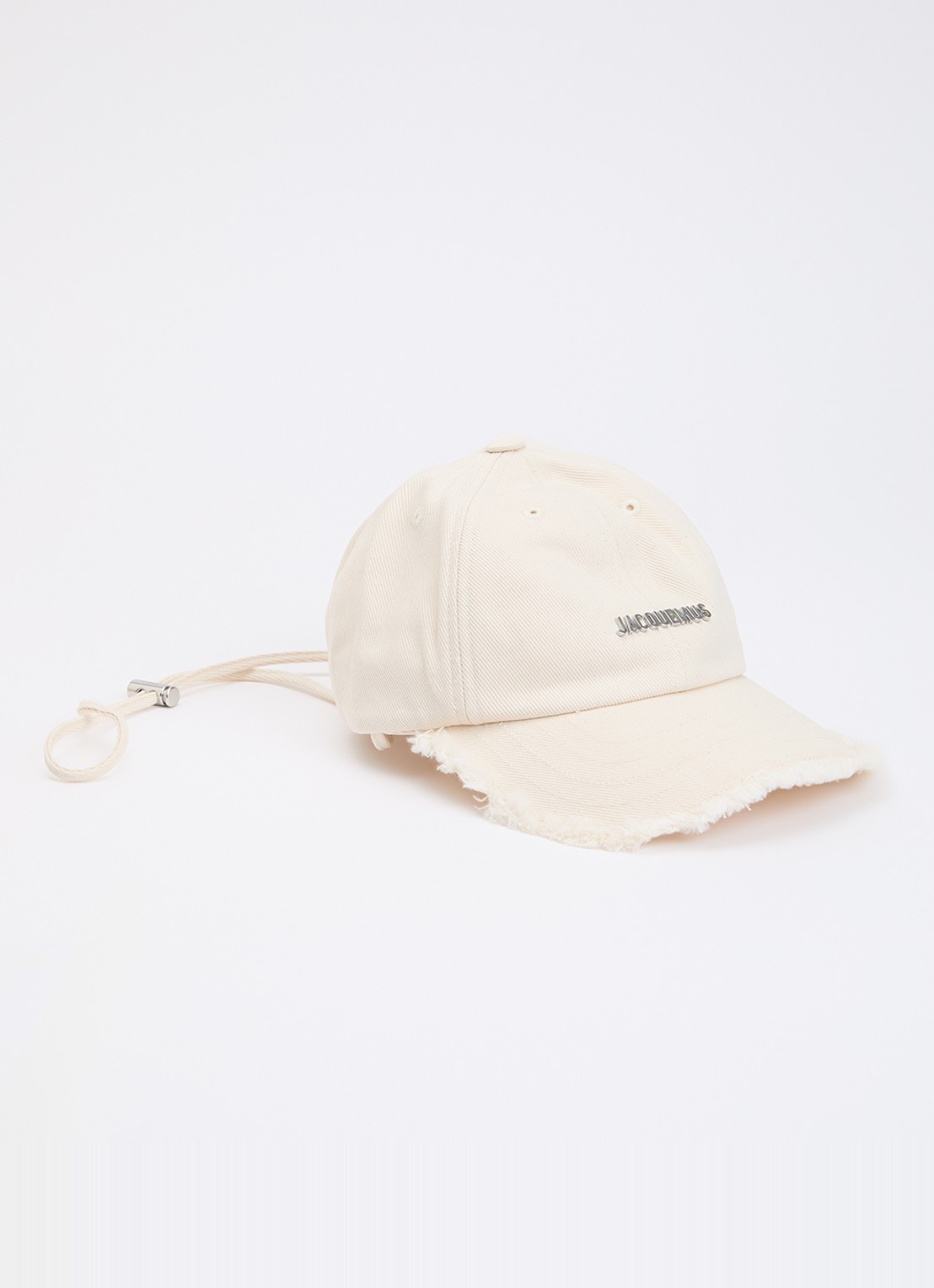 Jacquemus La Casquette Artichaut pet met logo - voorkant 2 gebroken wit