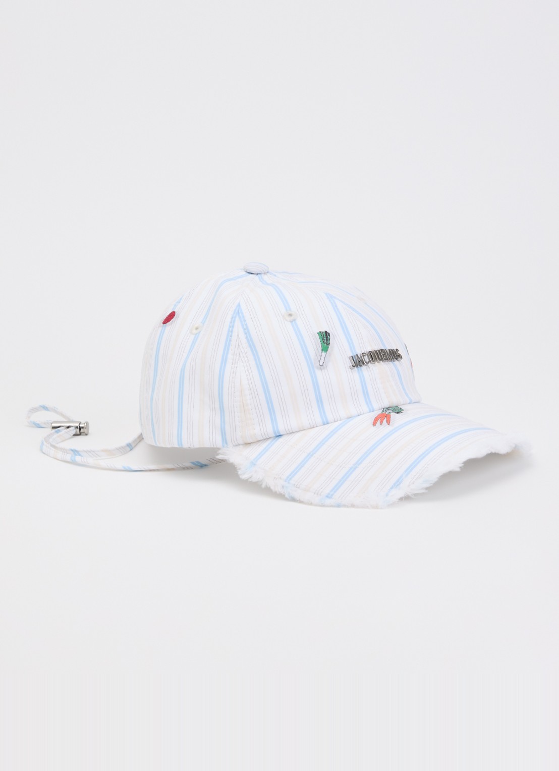 Jacquemus La Casquette Artichaut pet met logo - voorkant beige