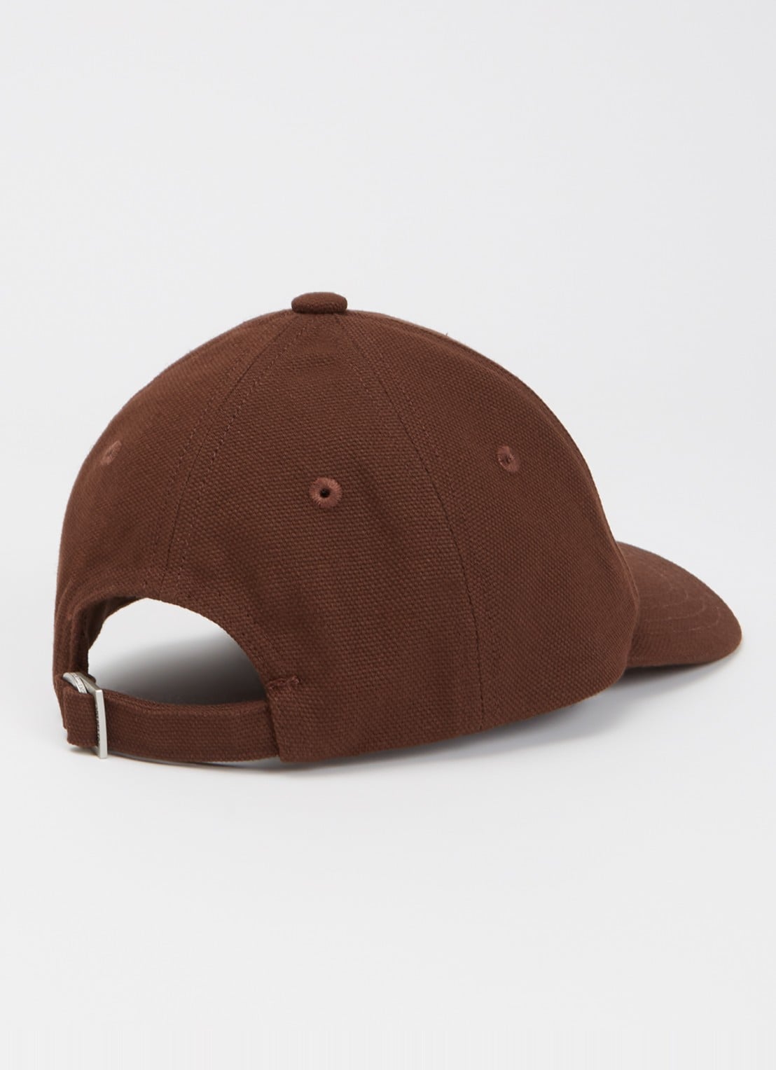 Jacquemus La casquette gadjo pet met logo - detail hazelnootbruin