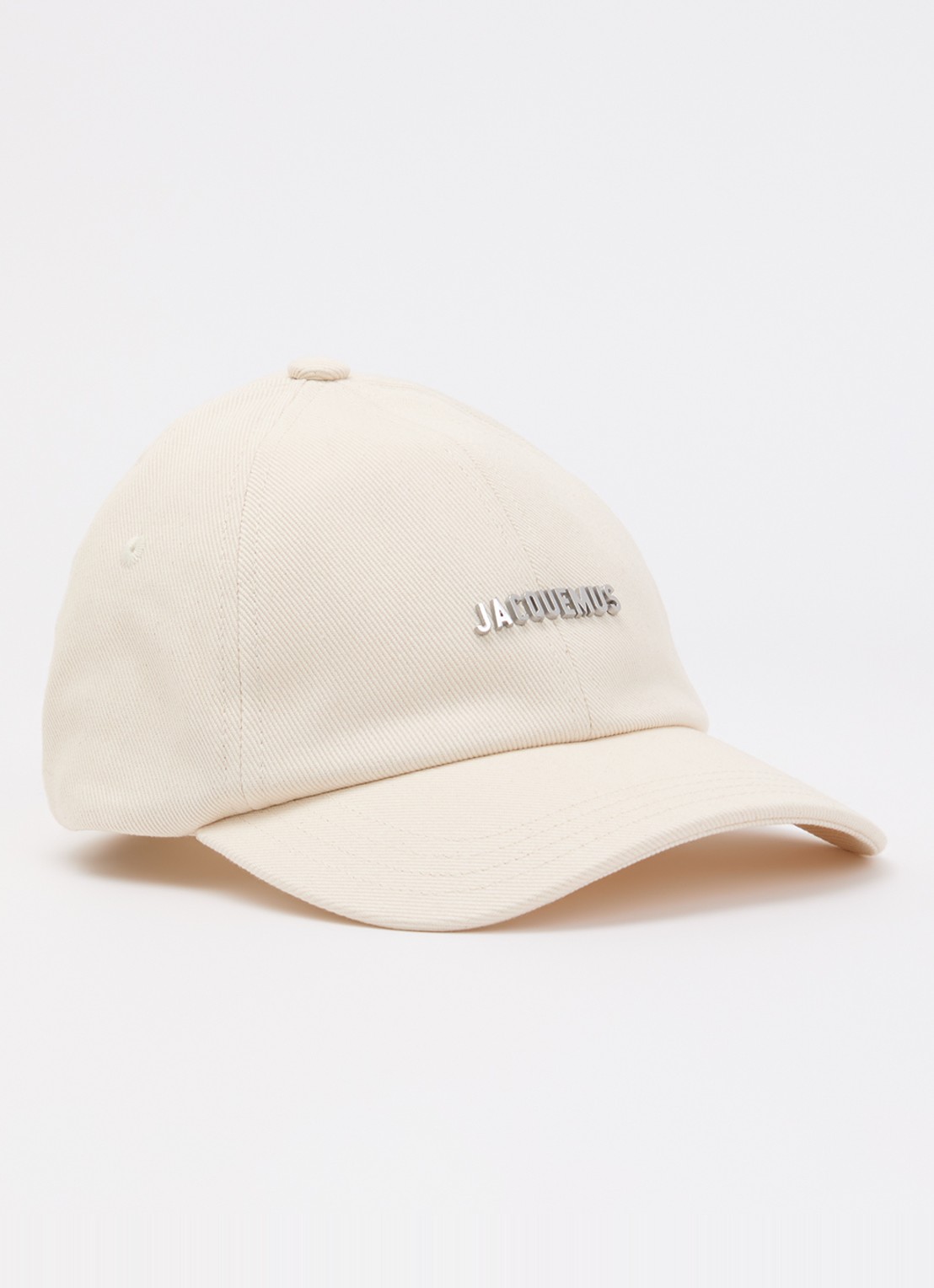Jacquemus La Casquette pet met logo - voorkant 2 gebroken wit
