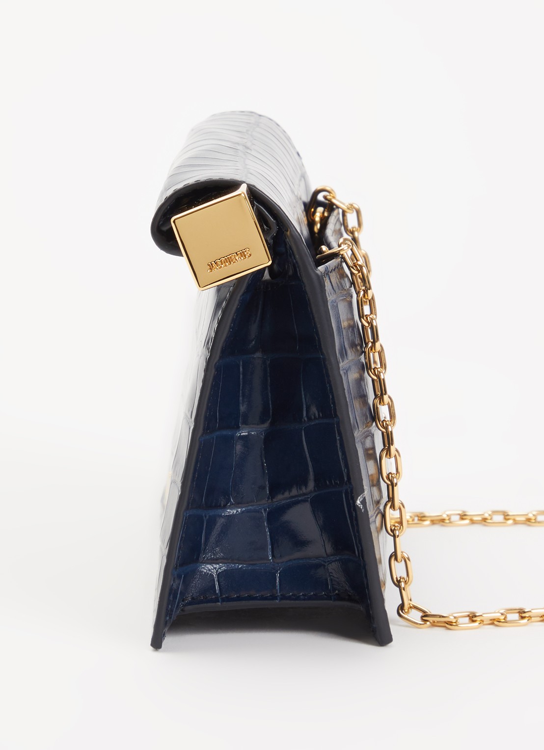 Jacquemus La Petite clutch van leer - detail 4 donkerblauw