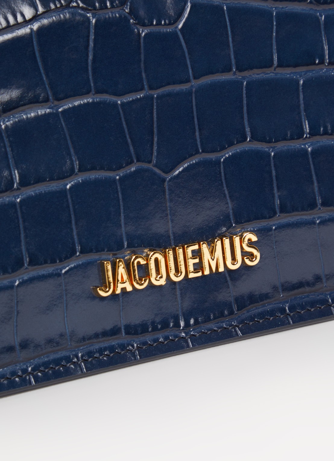 Jacquemus La Petite clutch van leer - detail 5 donkerblauw