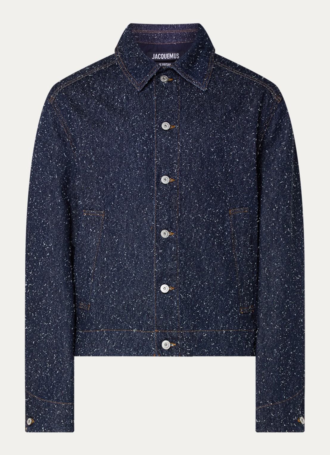 Jacquemus La Veste spijkerjas met structuur - voorkant 2 indigo
