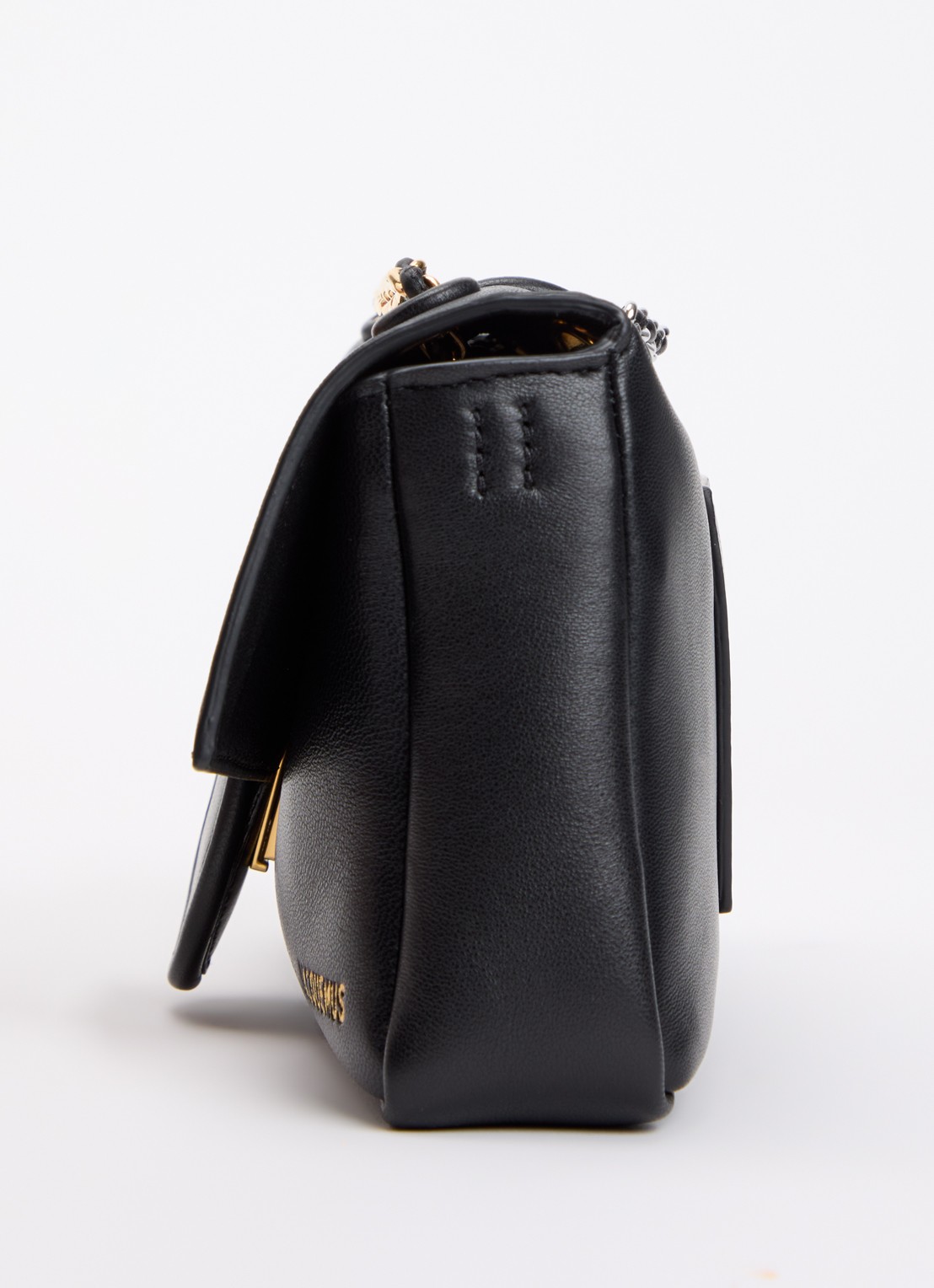 Jacquemus Le Bambino Chaine schoudertas van lamsleer met verstelbare schouderriem - detail 3 zwart