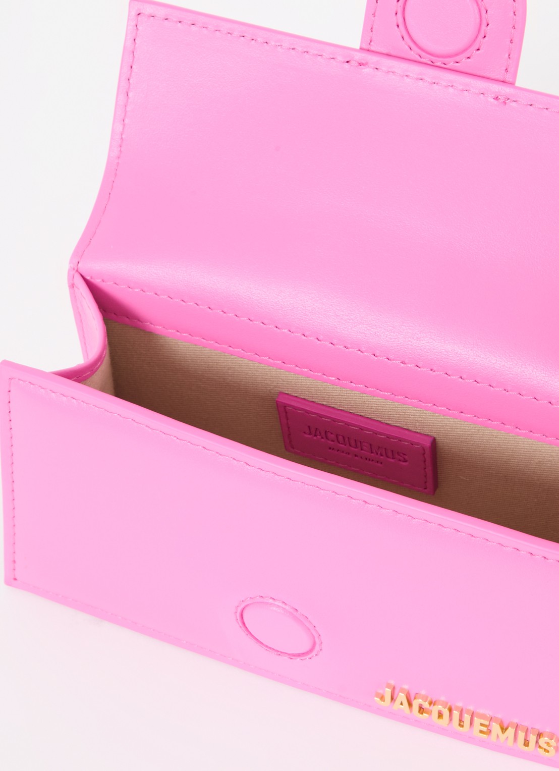 Jacquemus Le Bambino handtas van leer - detail 5 roze