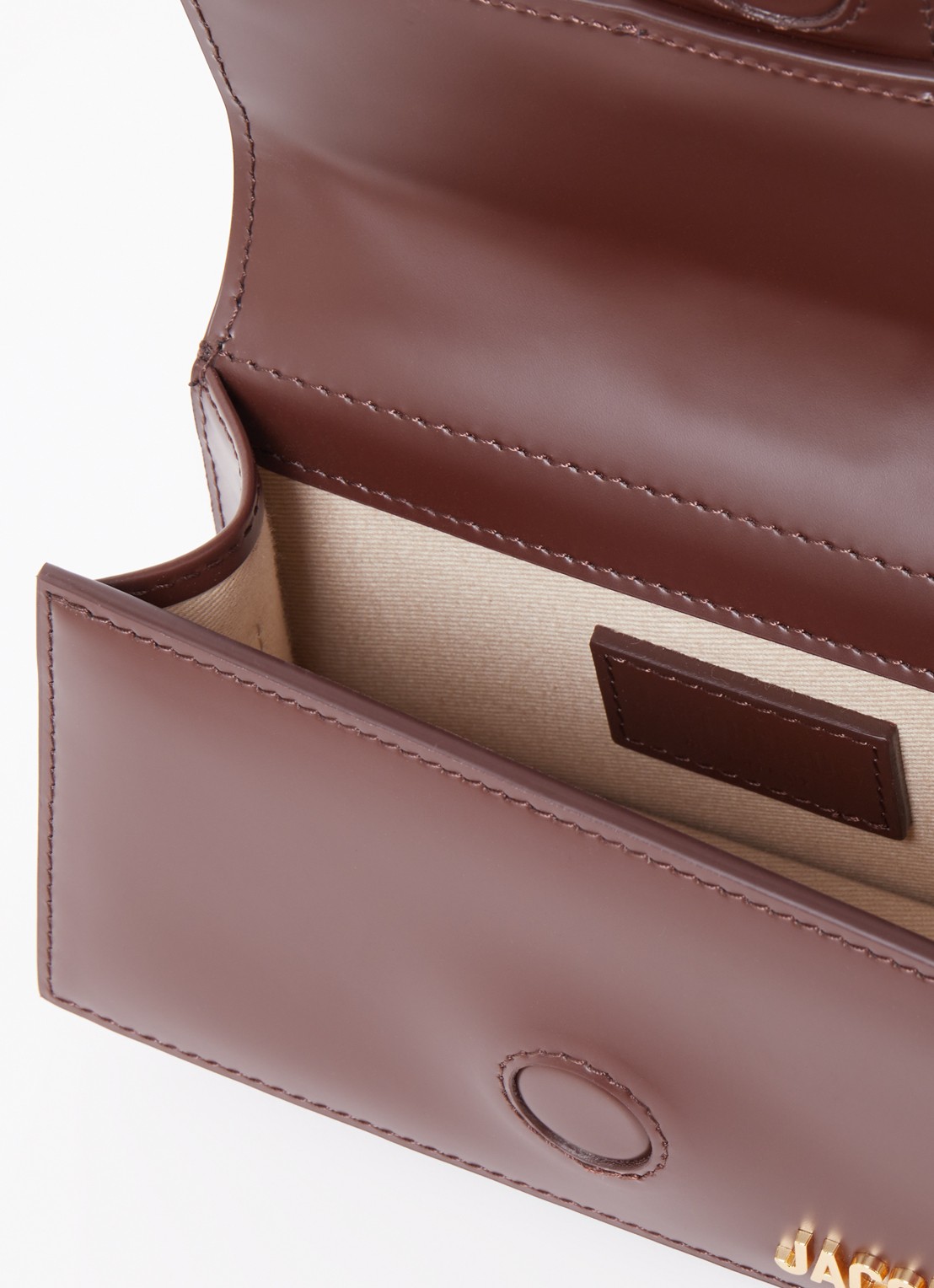 Jacquemus Le Bambino handtas van leer - detail 5 bruin