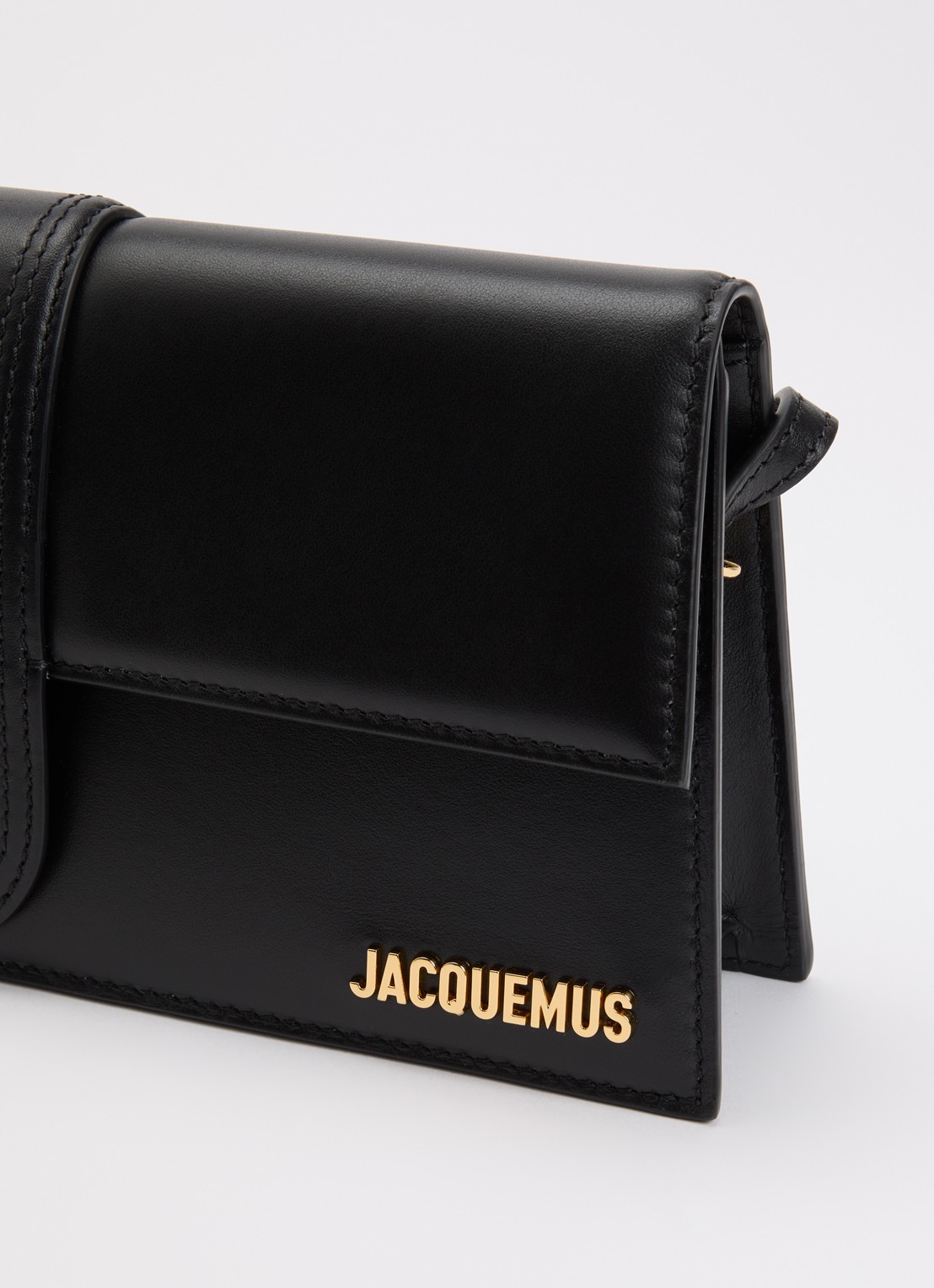 Jacquemus Le Bambino Long schoudertas van leer - detail 4 zwart