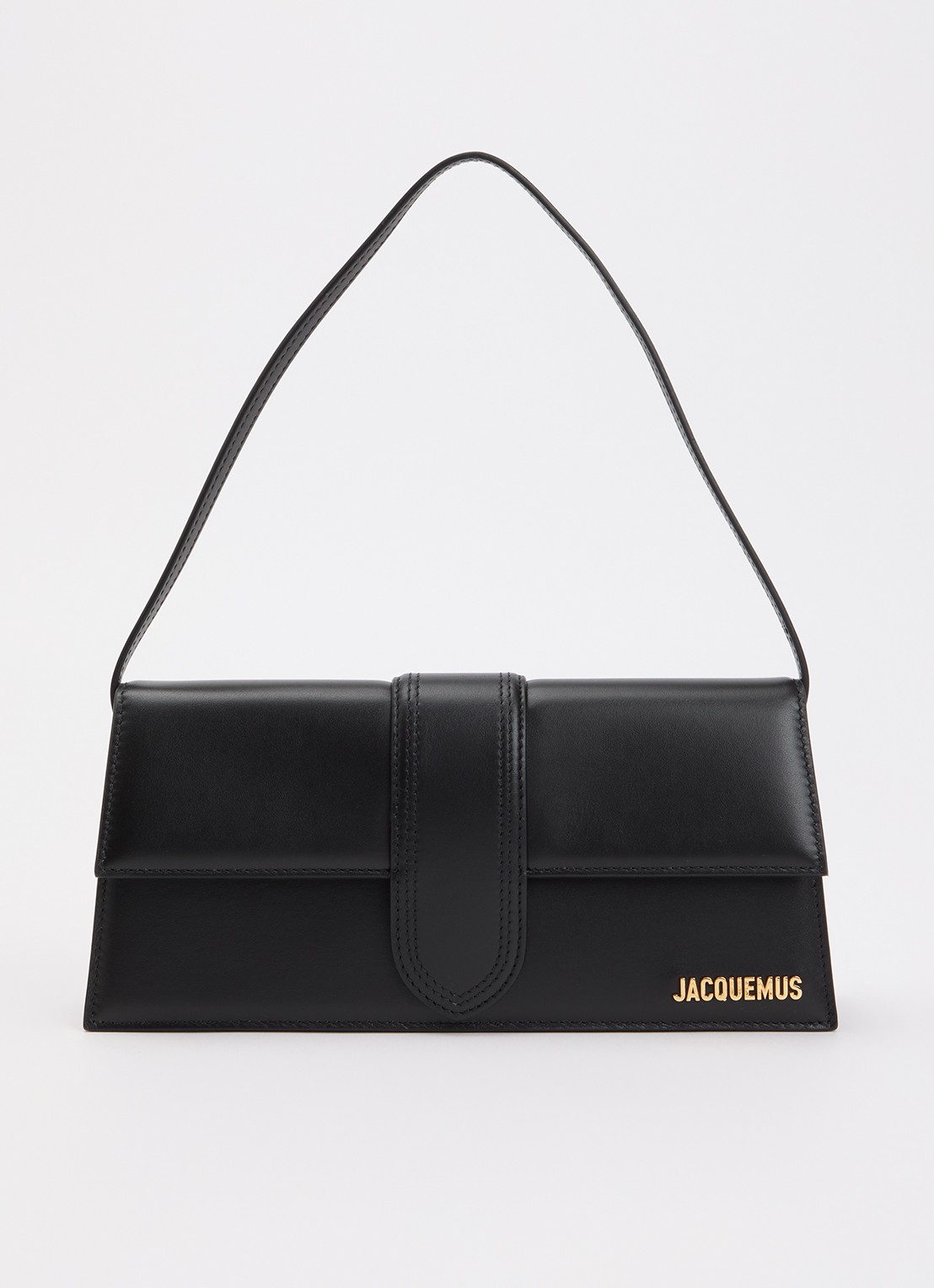Jacquemus Le Bambino Long schoudertas van leer - voorkant 6 zwart
