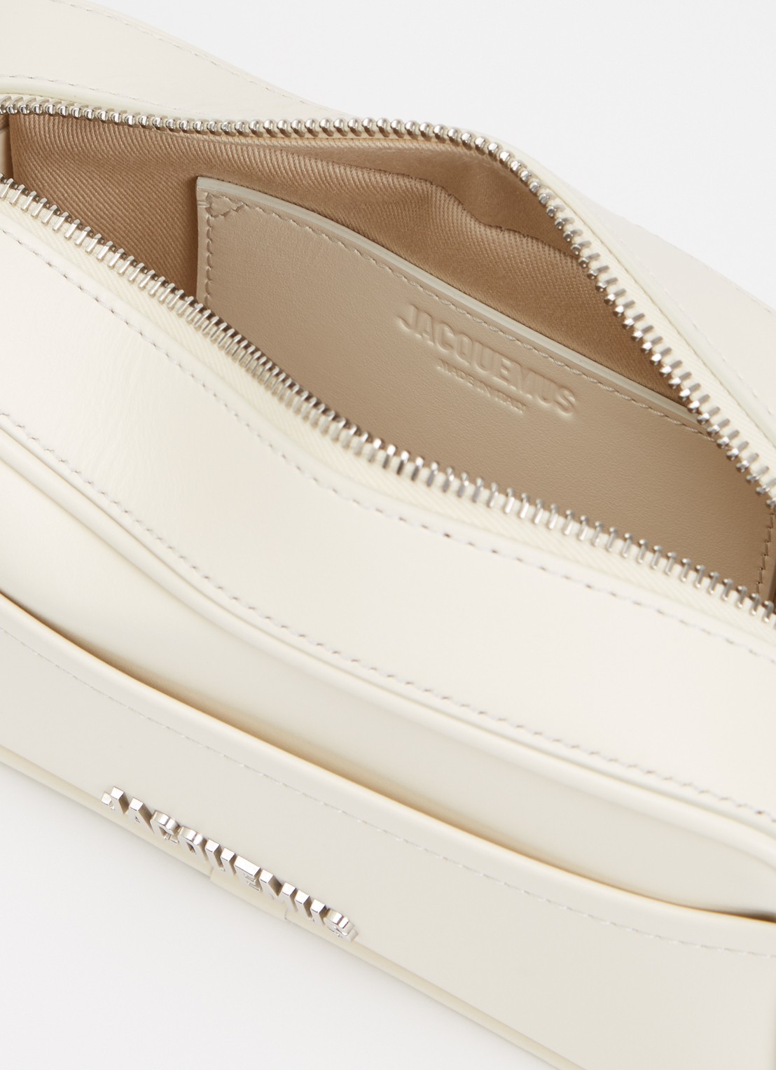 Jacquemus Le Baneto handtas met verstelbare schouderriem - detail 3 ivoor