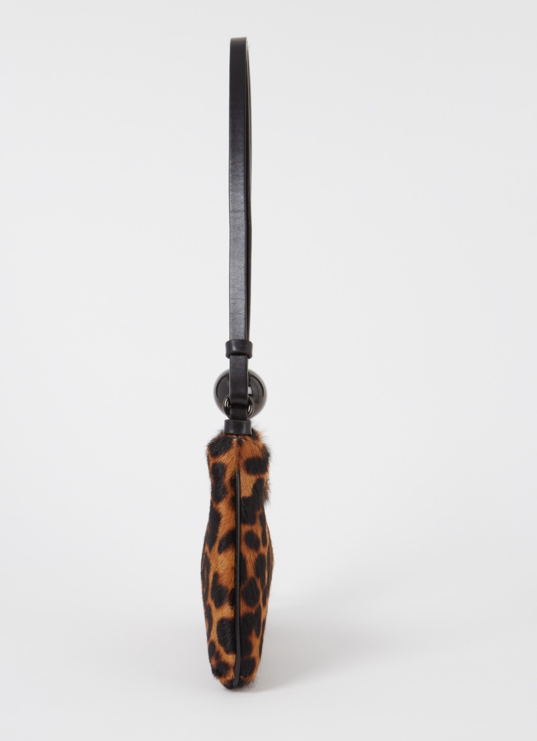 Jacquemus Le Bisou Perle schoudertas van leer met dierenprint en structuur - detail 5 bruin