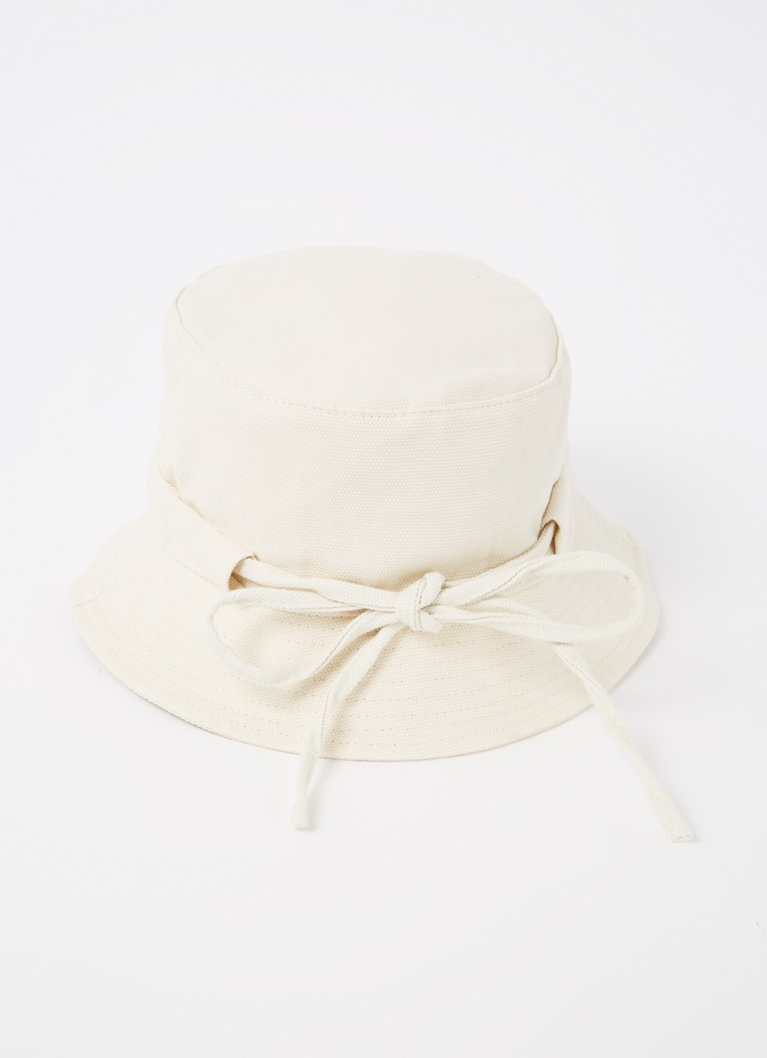 Jacquemus Le Bob Gadjo bucket hoed van canvas - detail 2 creme
