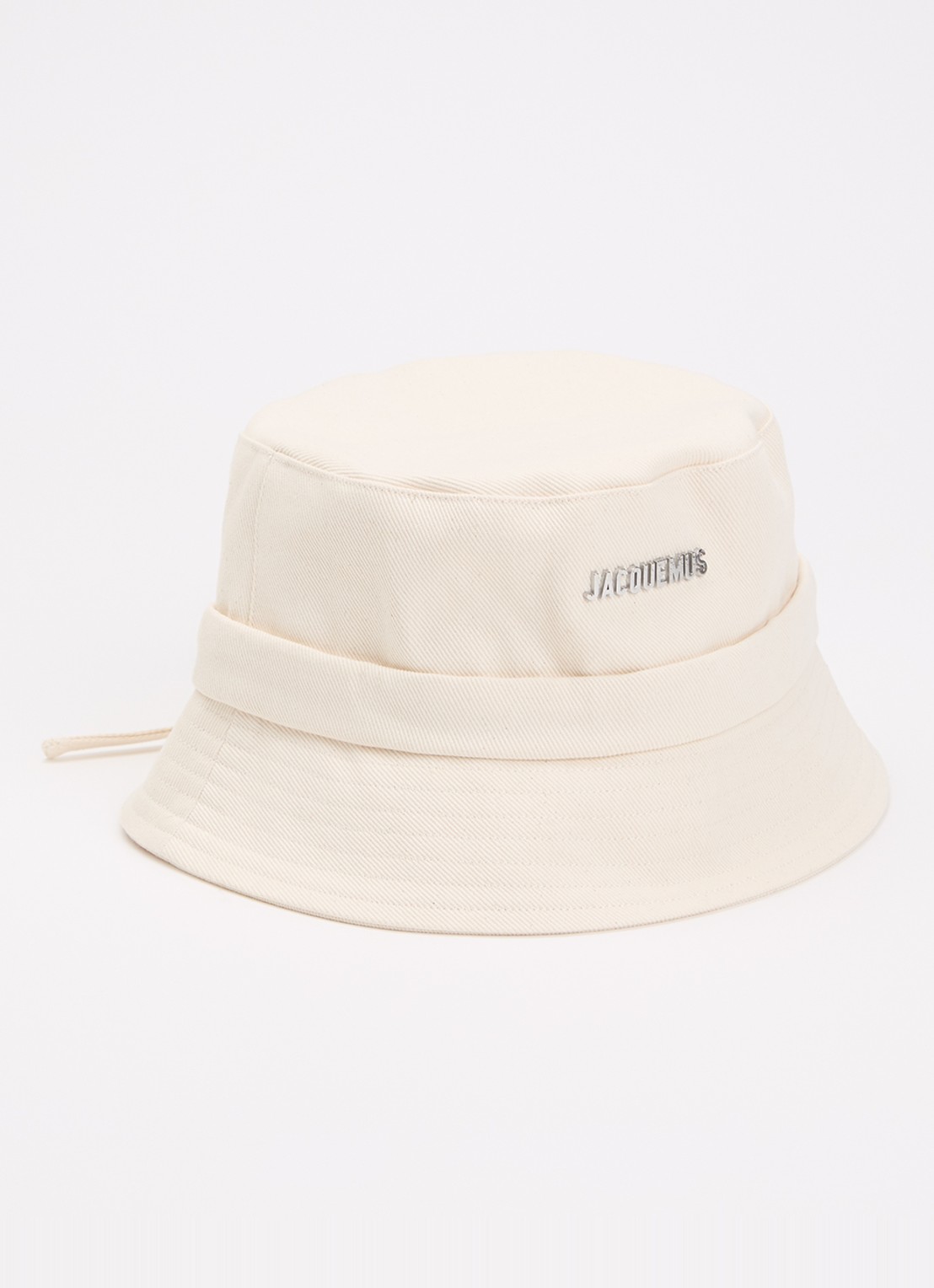 Jacquemus Le Bob Gadjo bucket hoed van canvas  - voorkant gebroken wit