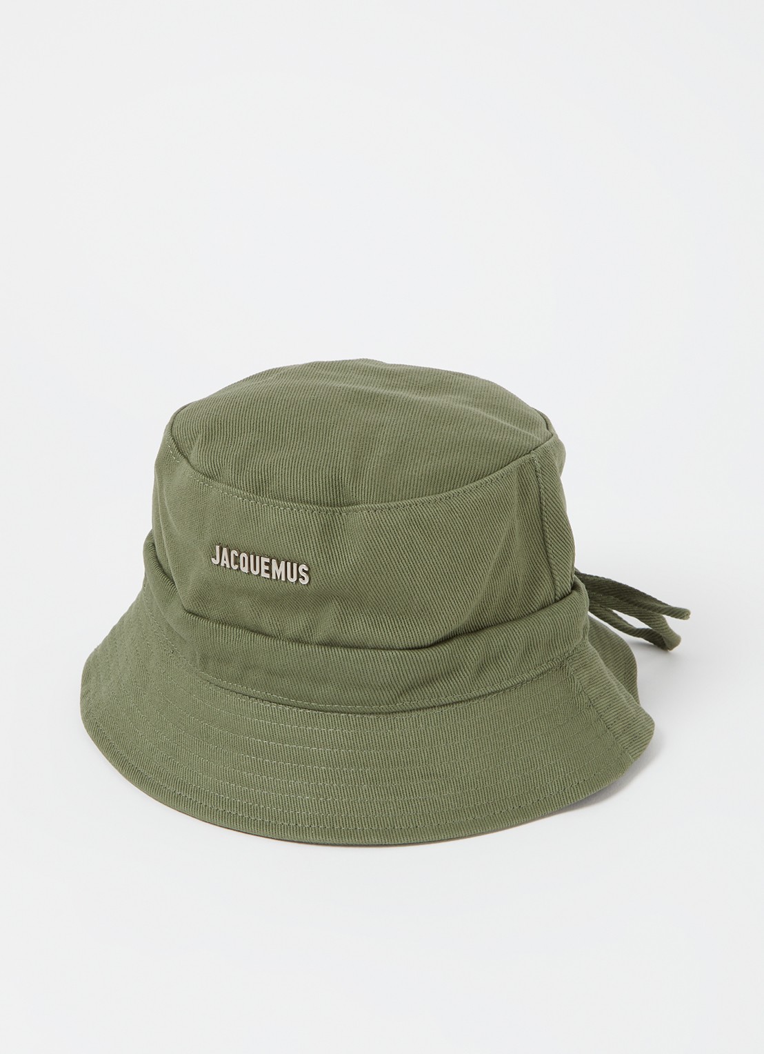 Jacquemus Le Bob Gadjo bucket hoed van canvas  - voorkant 2 bronsgroen