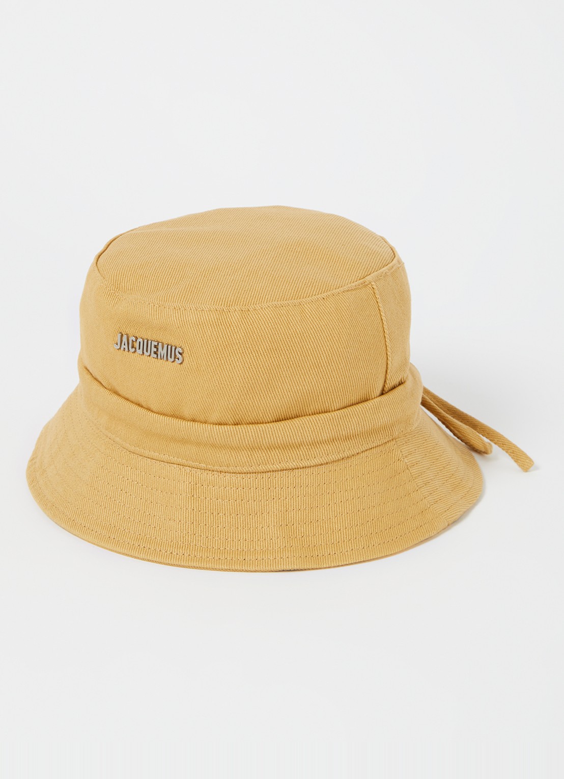Jacquemus Le Bob Gadjo bucket hoed van canvas  - voorkant 2 camel