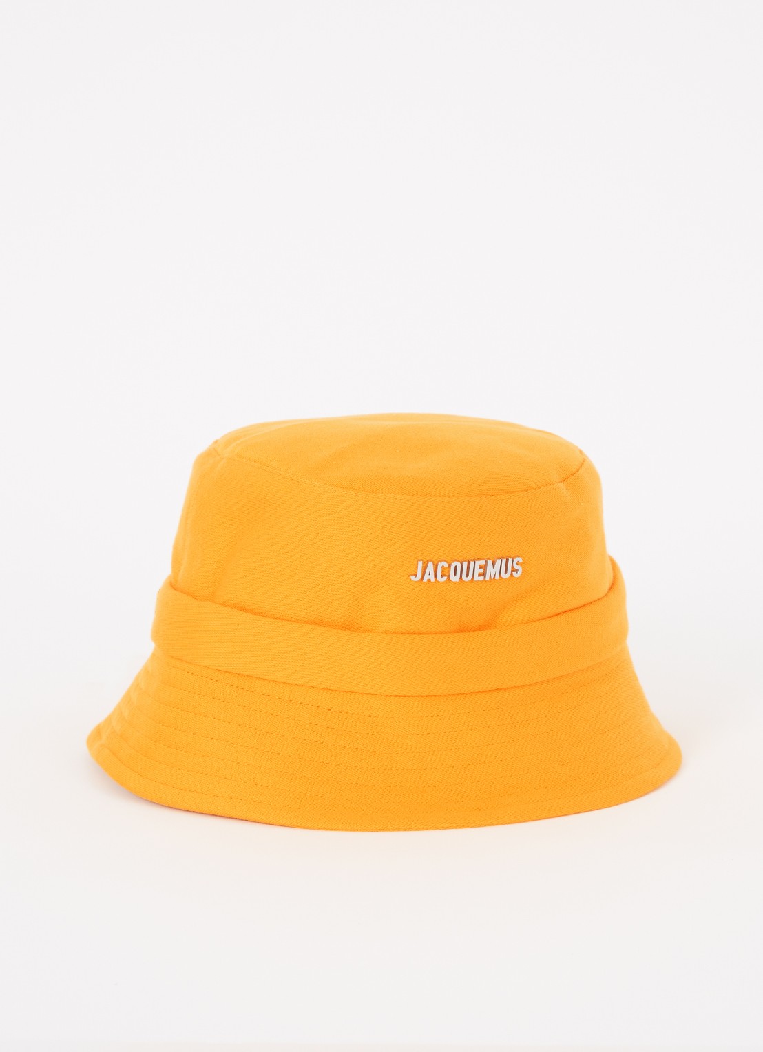 Jacquemus Le Bob Gadjo bucket hoed van canvas  - voorkant 2 oranje