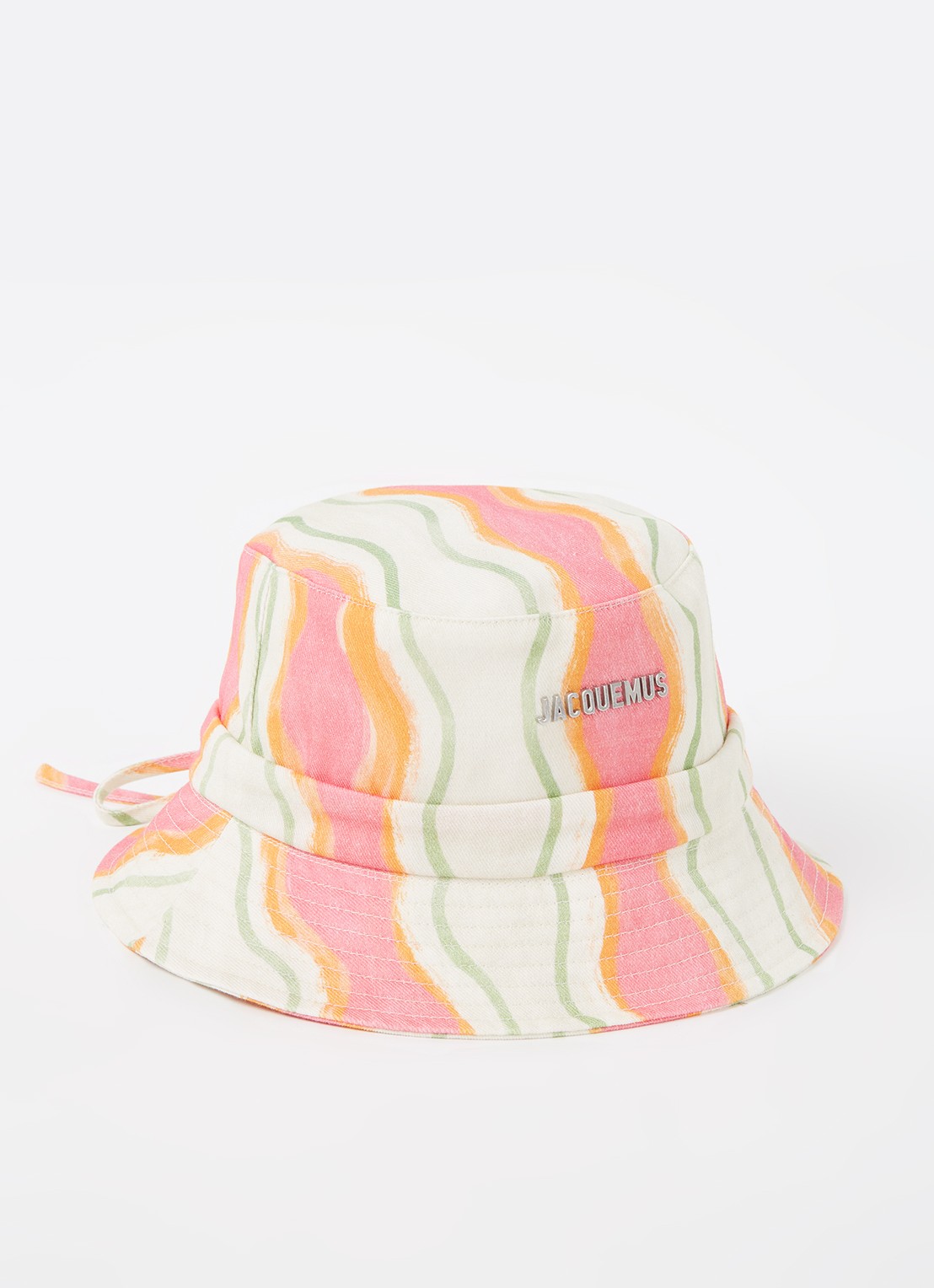 Jacquemus Le Bob Gadjo bucket hoed van canvas  - voorkant roze