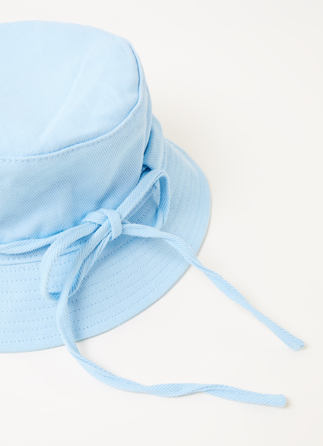 Jacquemus Le Bob Gadjo bucket hoed van canvas  - detail lichtblauw