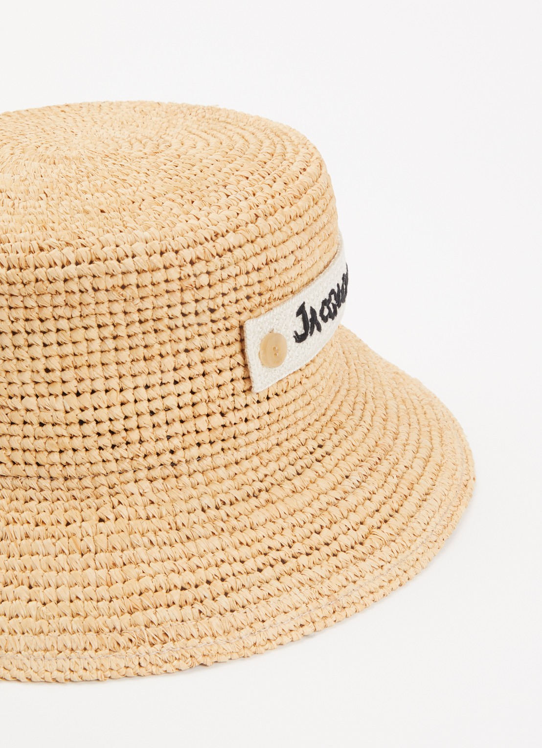 Jacquemus Le Bob hoed van raffia - detail 2 naturel