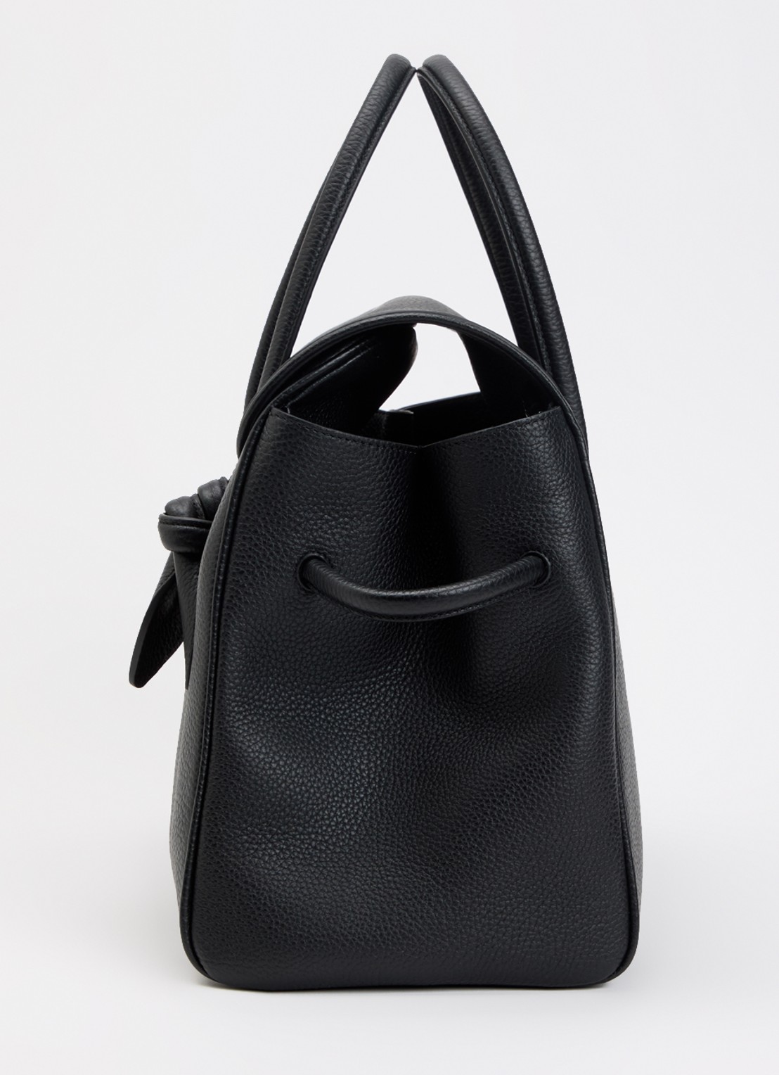 Jacquemus Le Cabas handtas van kalfsleer met afneembare schouderriem - detail 4 zwart