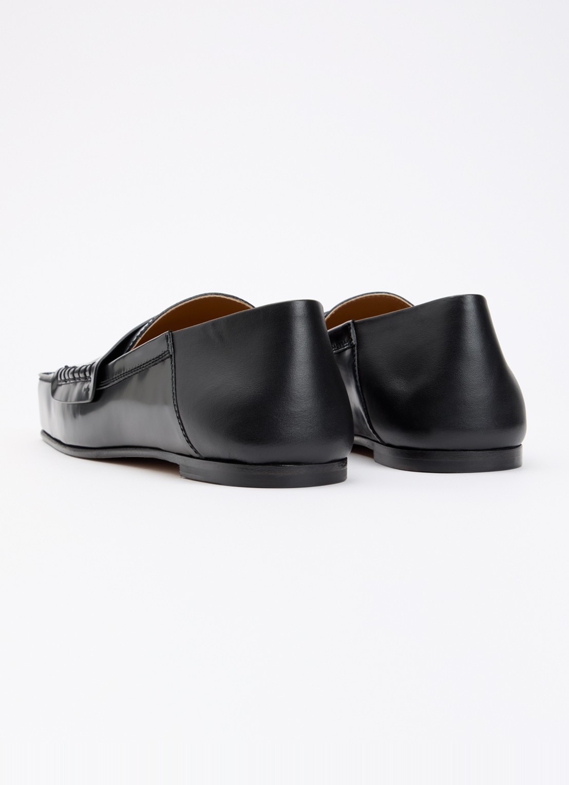 Jacquemus Le Carré loafer van lakleer met detail van leer - achterkant 3 zwart