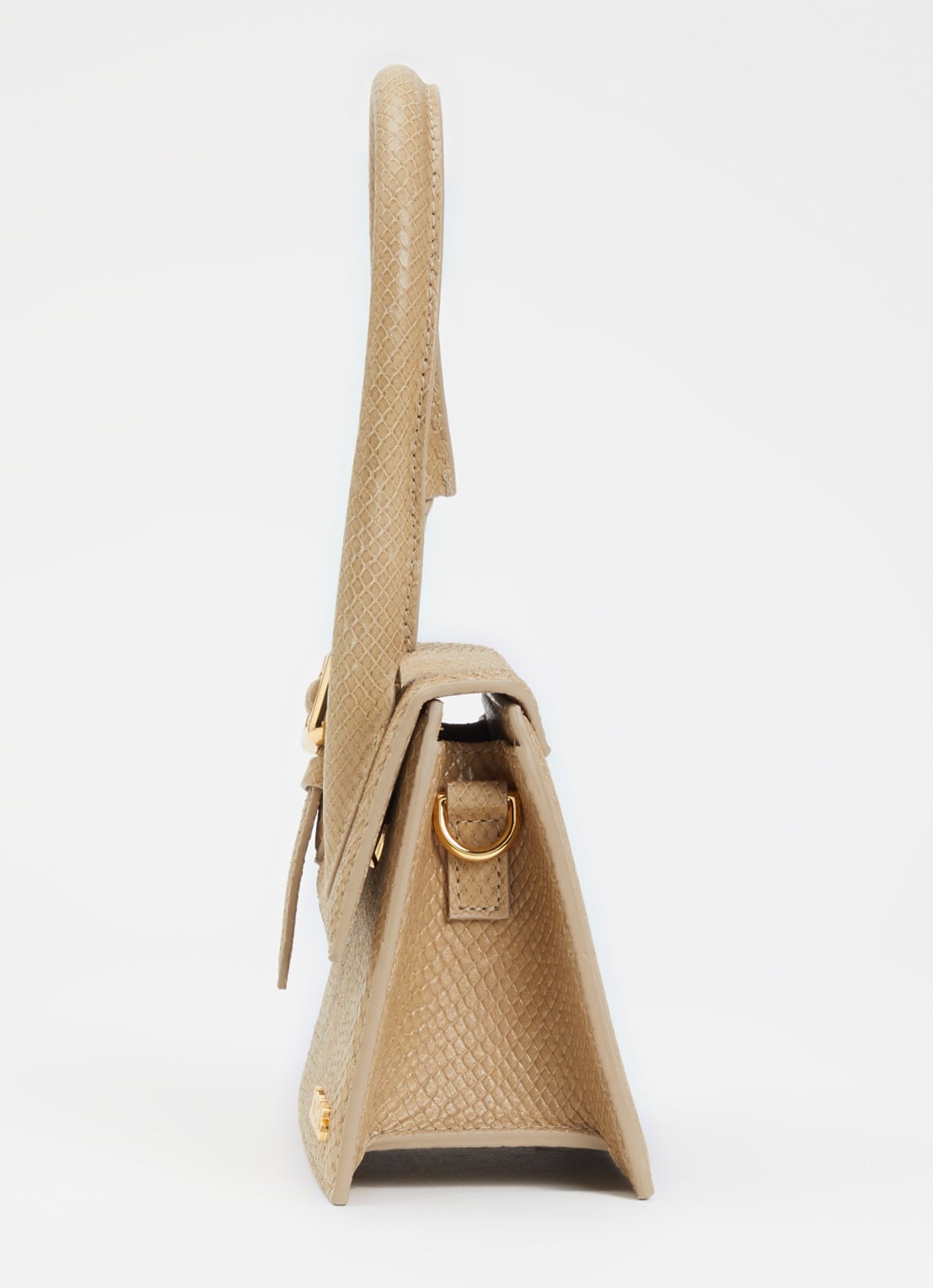 Jacquemus Le Chiquito Moyen handtas van kalfsleer met afneembare schouderriem - detail 3 beige