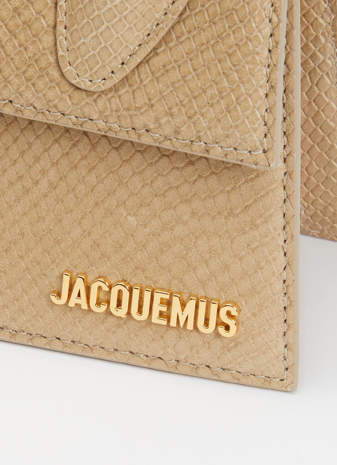 Jacquemus Le Chiquito Moyen handtas van kalfsleer met afneembare schouderriem - detail 4 beige