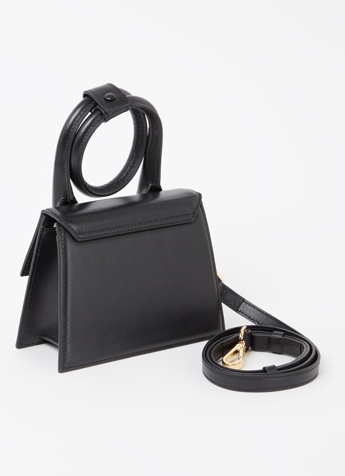 Jacquemus Le Chiquito Noeud handtas van leer - achterkant 7 goud