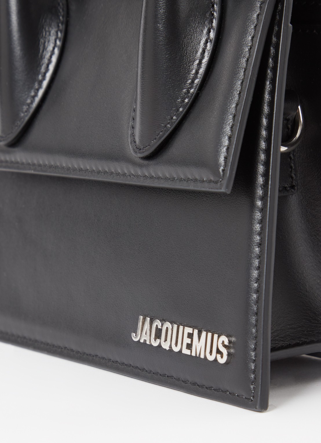 Jacquemus Le Chiquito Noeud handtas van leer - detail 3 zwart