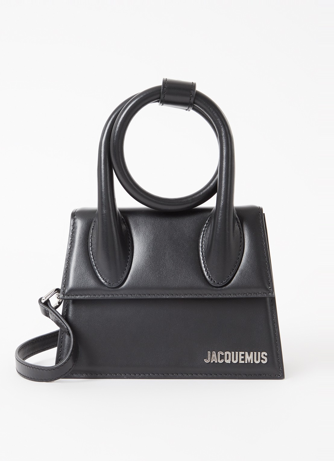 Jacquemus Le Chiquito Noeud handtas van leer - voorkant 4 zwart