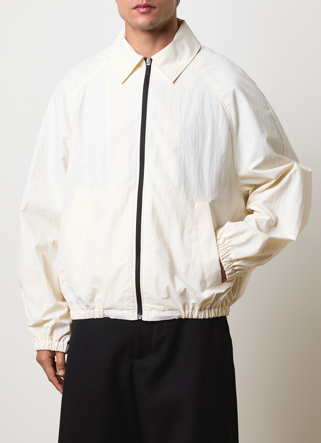 Jacquemus Le Coupe jack met kraag - detail 4 creme