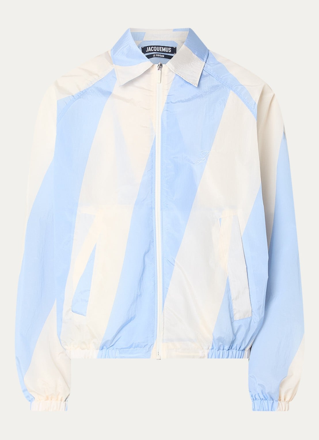 Jacquemus Le Coupe jack met streepprint - voorkant blauw