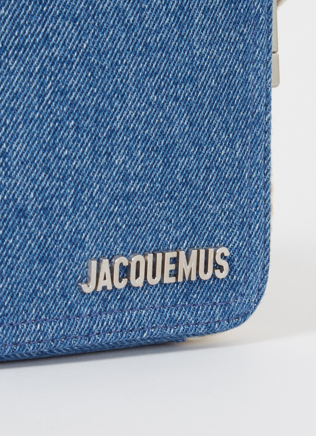 Jacquemus Le Cuerda Vertical crossbodytas van denim - detail 5 indigo