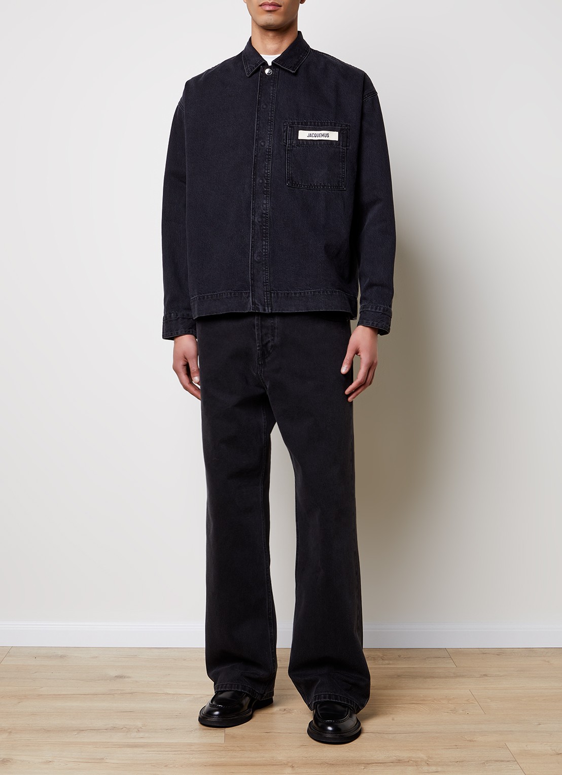 Jacquemus Le de Nîmes loose fit jeans met gekleurde wassing - voorkant 2 zwart