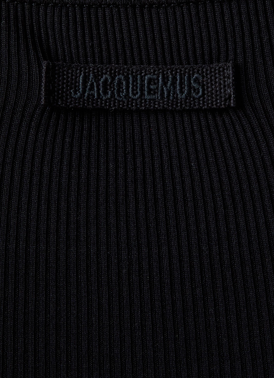 Jacquemus Le débardeur tanktop met ribstructuur - detail 5 zwart
